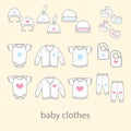 Baby fashion clothing, fashion, vector, shirt, illustration, design, wear, Royalty Free Stock Photo