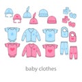 Baby fashion clothing, fashion, vector, shirt, illustration, design, wear, Royalty Free Stock Photo