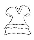 Baby fashion dress, baby girls clothing, sketch clothing for summer holidays.