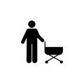 Baby, father, childcare icon. Element of parent icon. Premium quality graphic design icon. Signs and symbols collection icon for Royalty Free Stock Photo