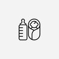 Baby feeder vector icon sign symbol