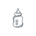 baby feeder icon vector from food hand drawn concept. Thin line illustration of baby feeder editable stroke. baby feeder linear