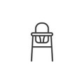 Baby feeder line icon