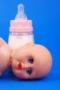Baby feeding bottle Royalty Free Stock Photo