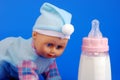 Baby feeding bottle Royalty Free Stock Photo