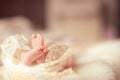 Baby feet closeup