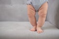 Baby feet doing the first steps Royalty Free Stock Photo