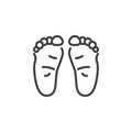 Baby feet line icon Royalty Free Stock Photo
