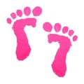 Baby feet print Royalty Free Stock Photo