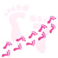 Baby feet print Royalty Free Stock Photo