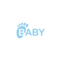 Baby Feet Vector Icon. Isolated Newborn Foot Print. Kids Footprint Illustration on blank background.