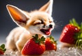 A Baby Fennec Sneezing Onto Royalty Free Stock Photo