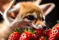 A Baby Fennec Sneezing Onto Royalty Free Stock Photo