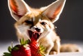 A Baby Fennec Sneezing Onto Royalty Free Stock Photo