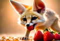 A Baby Fennec Sneezing Onto Royalty Free Stock Photo