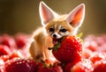 A Baby Fennec Sneezing Onto Royalty Free Stock Photo