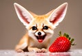 A Baby Fennec Sneezing Onto Royalty Free Stock Photo