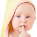 Baby with finger in mouth