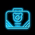 baby first aid kit neon glow icon illustration Royalty Free Stock Photo