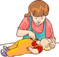 Baby first aid Royalty Free Stock Photo