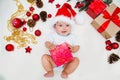 Baby first christmas. Royalty Free Stock Photo