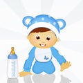 Baby first steps Royalty Free Stock Photo
