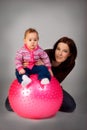 Baby on Fitness Ball Royalty Free Stock Photo