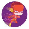 Baby Flash. DC Comics vector illustration poster template