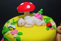 Baby fondant figurine - cake details Royalty Free Stock Photo