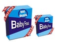 Baby food boxes Royalty Free Stock Photo