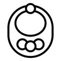 Baby food cloth icon outline vector. Online learn