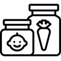 Baby food icon, Supermarket and Shopping mall related vector