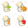 Baby food icons and logos