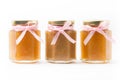 Baby Food in jars on white background, brandless