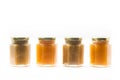 Baby Food in jars on white background, brandless