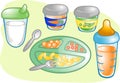 Baby food set illustration