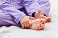 Baby foot and hand fingers Royalty Free Stock Photo