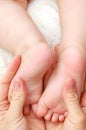 Baby foot massage Royalty Free Stock Photo