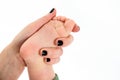 Baby Foot in parents hand Royalty Free Stock Photo
