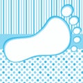 Baby Foot Print Border Frame Royalty Free Stock Photo