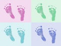 Baby foot prints