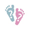 Baby foot prints. Blue colored with Baby boy foot prints Royalty Free Stock Photo