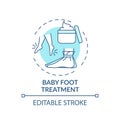 Baby foot treatment concept icon