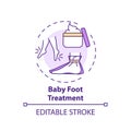 Baby foot treatment concept icon