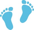 Baby footprint for baby boys