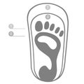 Baby footprint icon Royalty Free Stock Photo