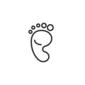 Baby footprint outline icon Royalty Free Stock Photo