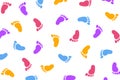 Baby footprints background - Royalty Free Stock Photo