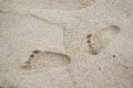 Baby footprints in the sand