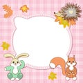 Baby frame animals Royalty Free Stock Photo